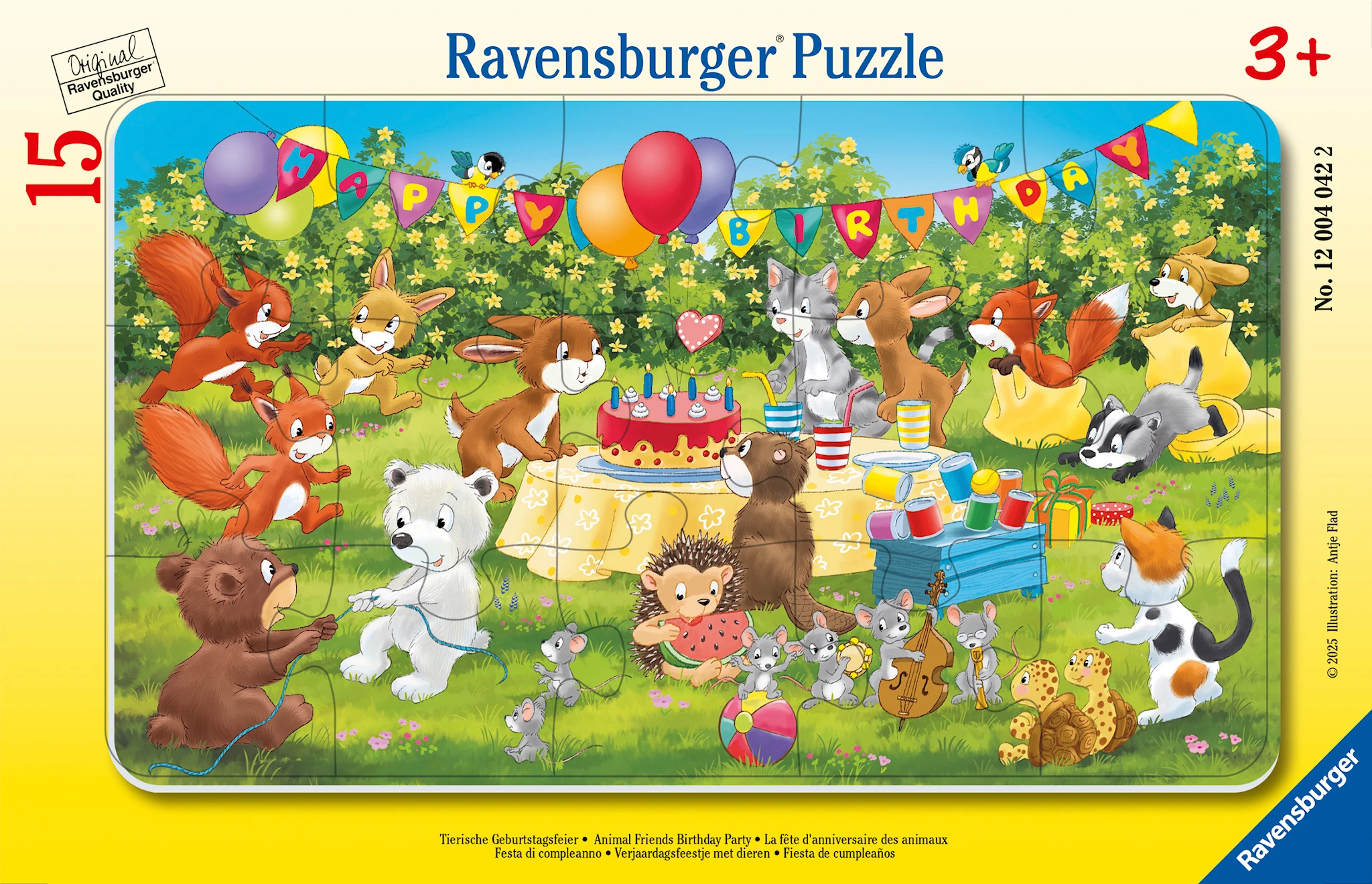 Tuotekuva ille Animal Birthday Party Palapelit15 palaa, Ravensburger