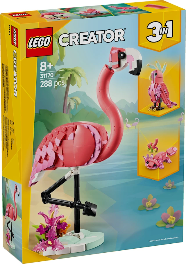 Villieläimet: vaaleanpunainen flamingo LEGO® Creator (31170)