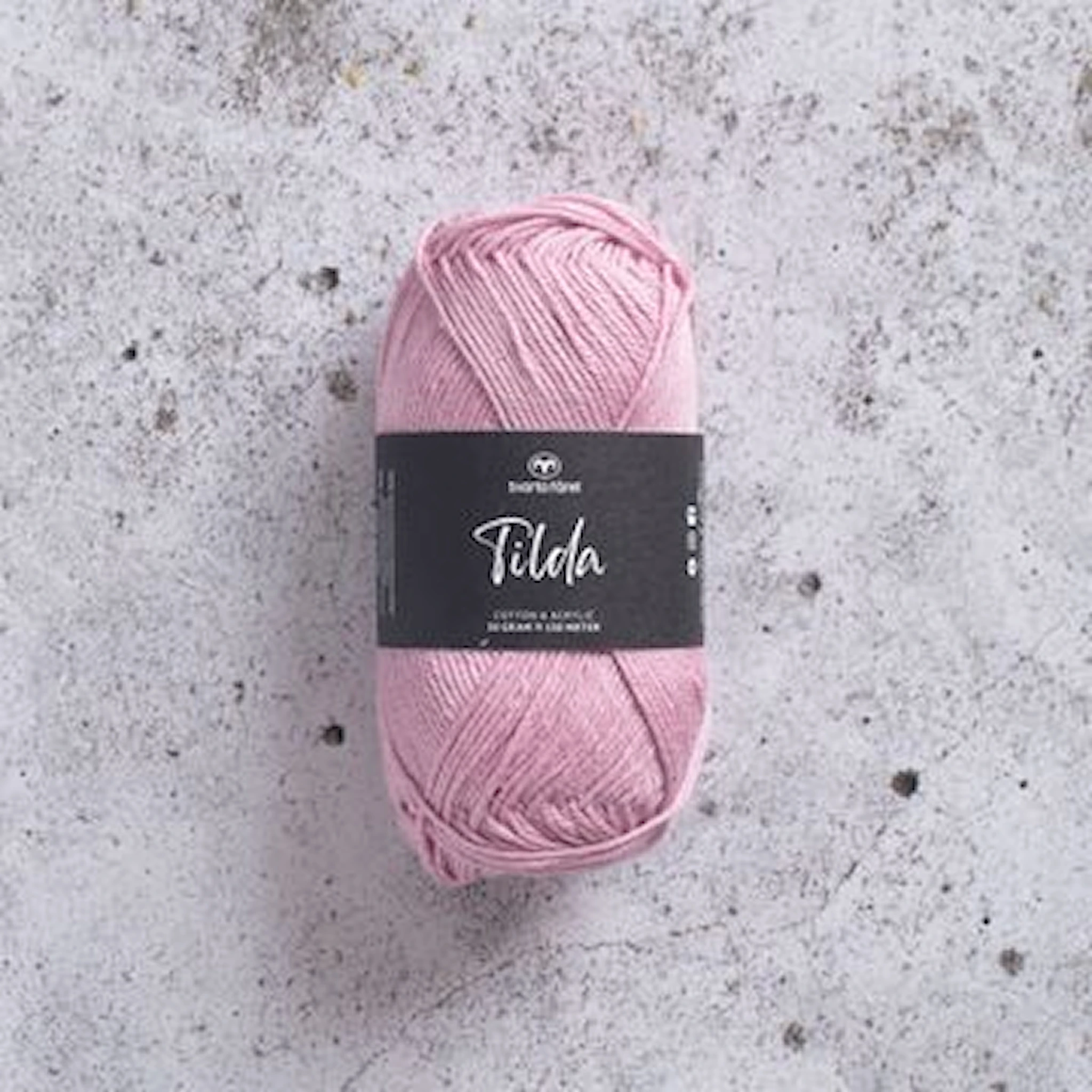 Produktbild för Tilda Garn Bomullsmix 50g Svarta Fåret