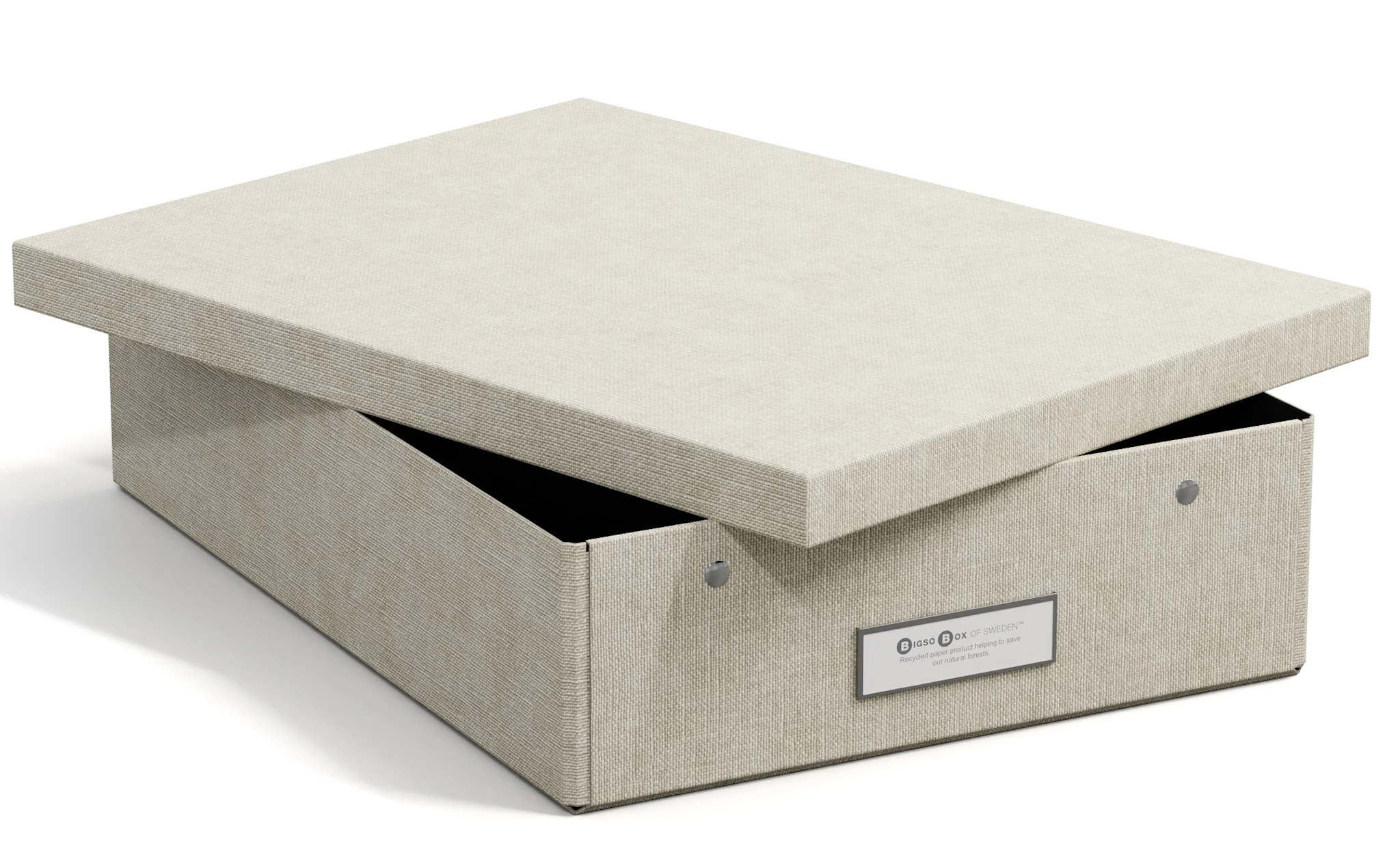 Produktbilde for Oppbevaringsboks Kleo A4 Linen Bigso Box of Sweden