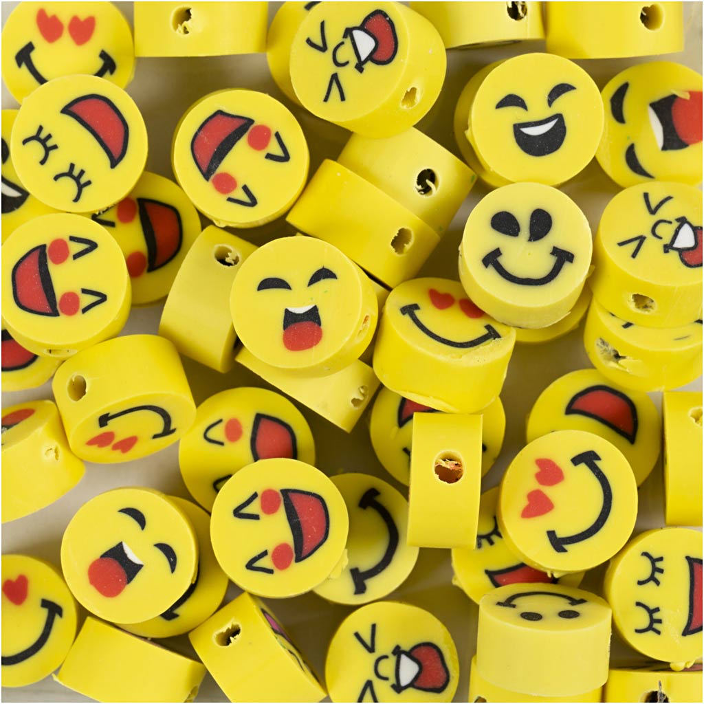 Figurpärlor Smiley 60-pack Creativ Company