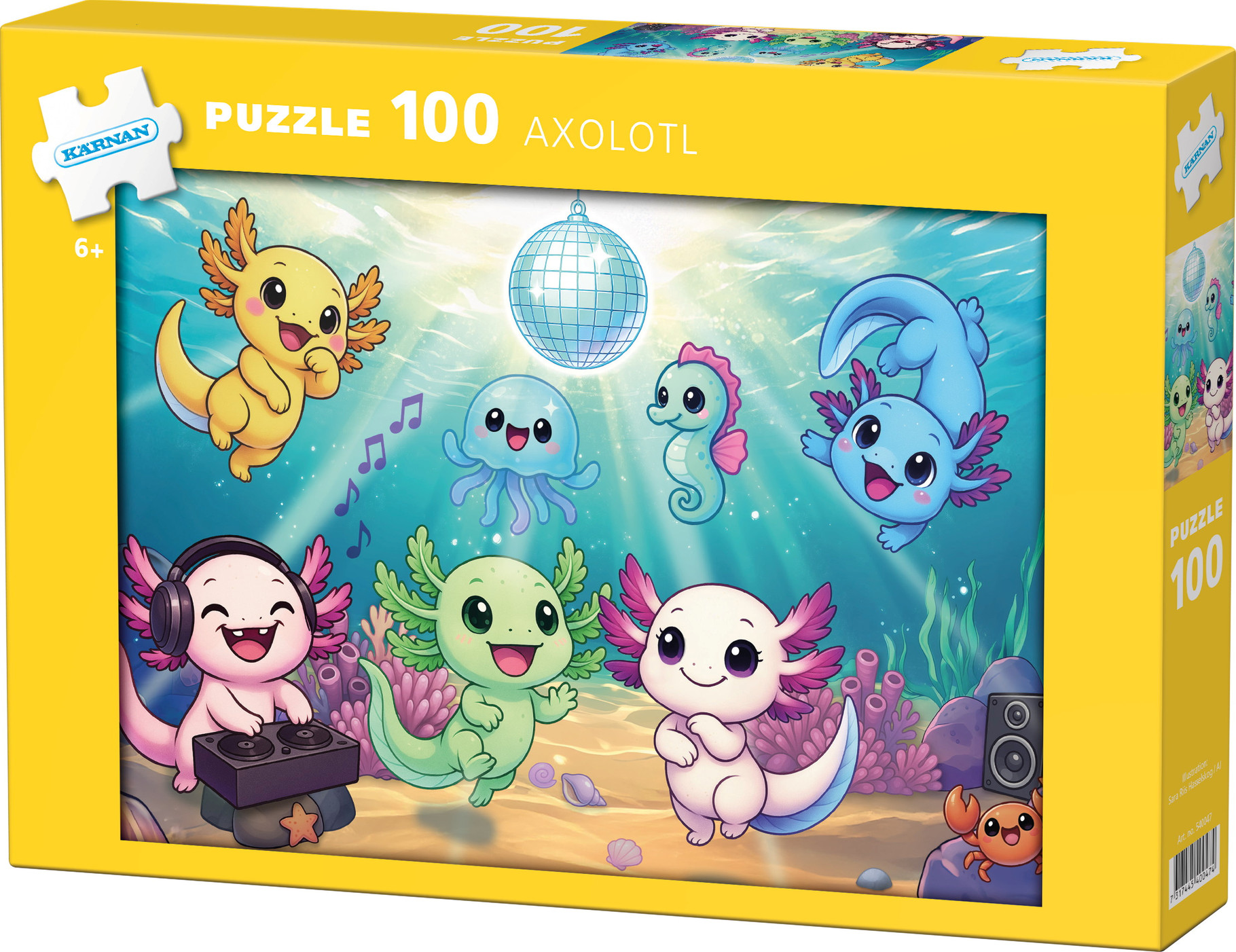 Pahvipalapeli, 100 palaa, Axolotl Kärnan