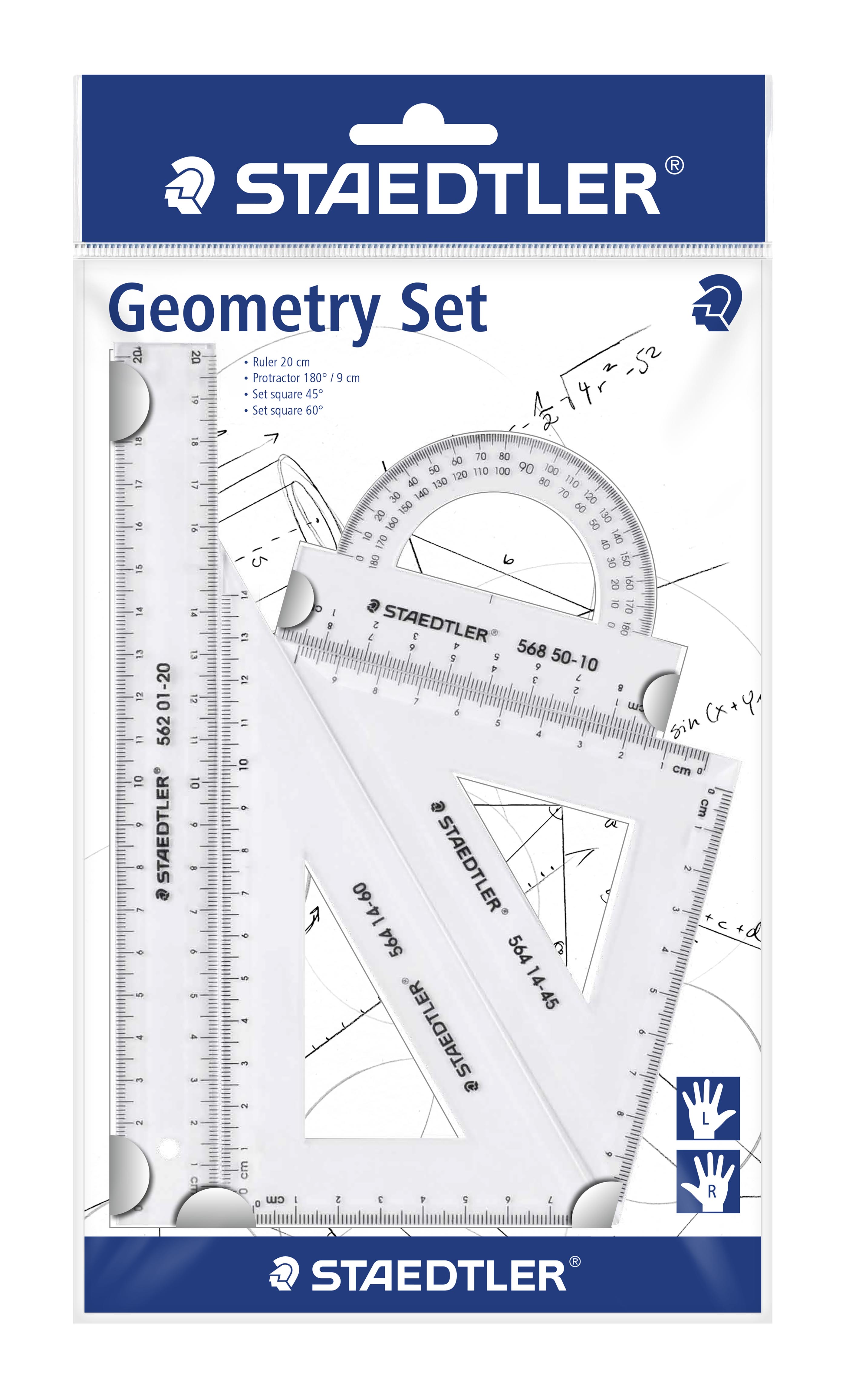 Geometriset 4 delar Transparent Staedtler