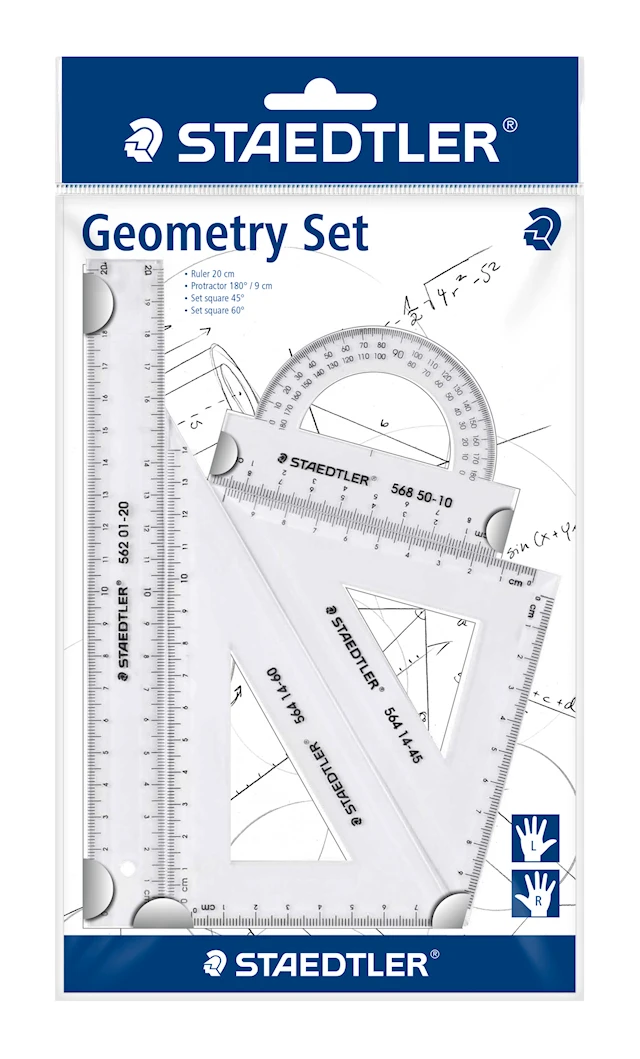 Geometriset 4 delar Transparent Staedtler