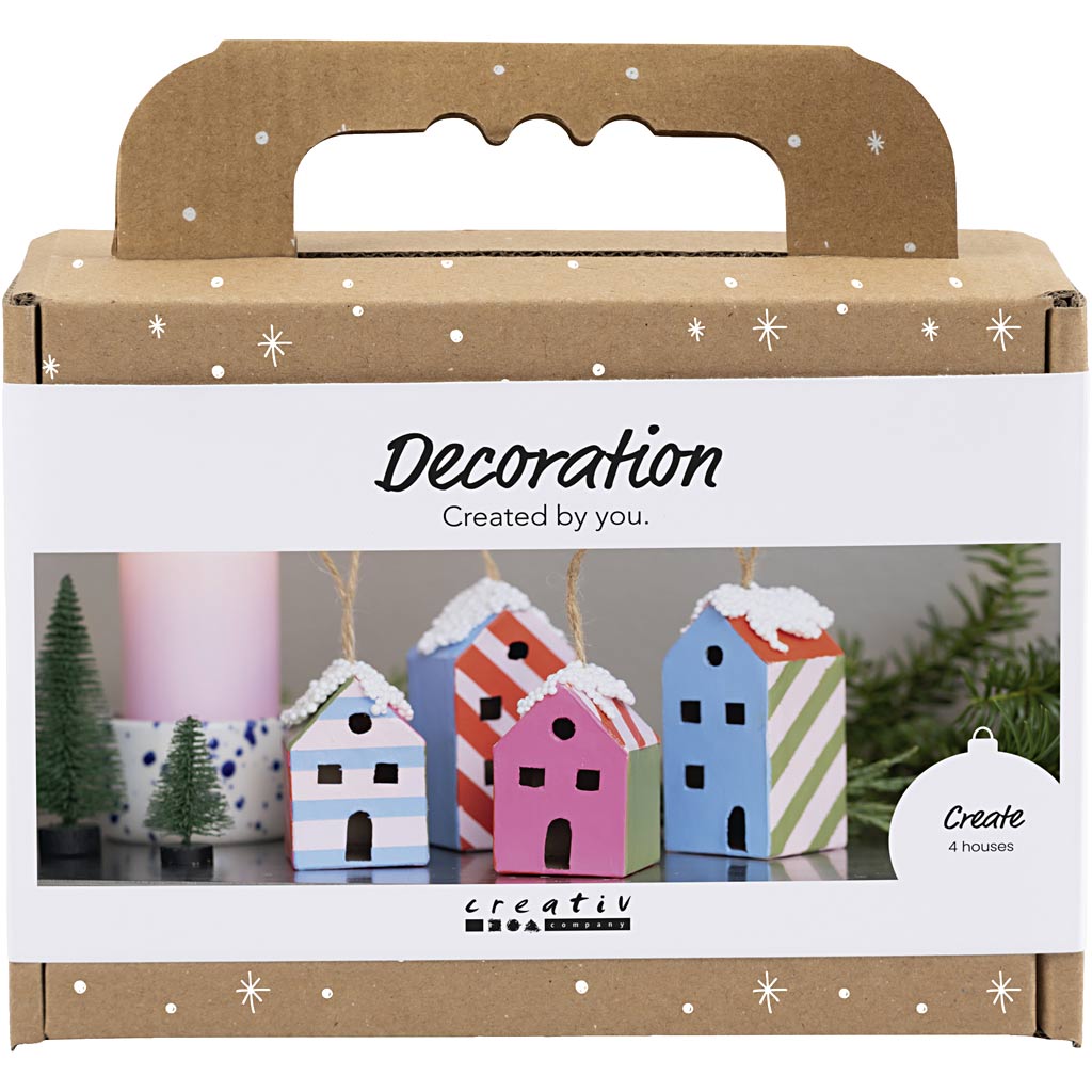 Mini DIY Kit Dekoration, Hus, colorful, 1 förp.