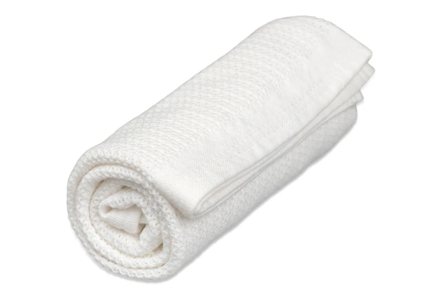 Vauvanpeitto Pehmeä Grid EKO Bright White Vinter & Bloom