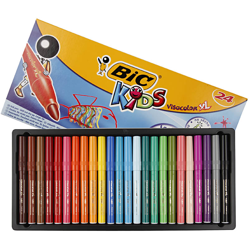 Tuschpennor Kids 3 mm 24 Färger
