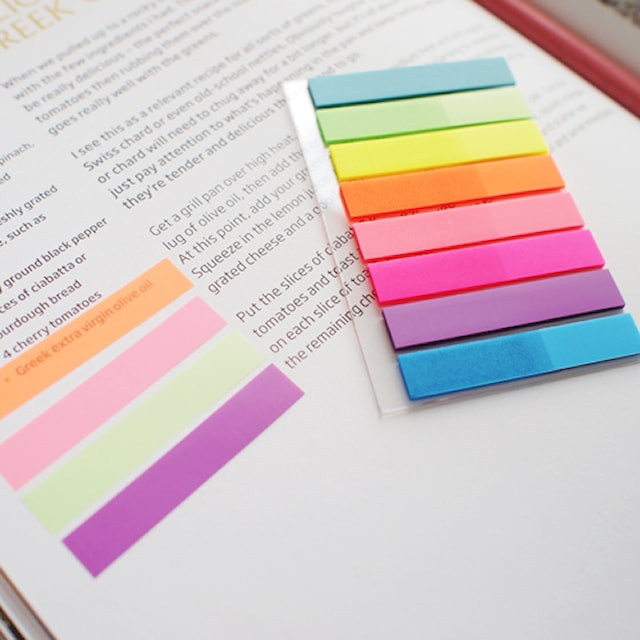Tuotekuva 2 - Stick´n-tarralaput 45x8 mm 8 neonväriä