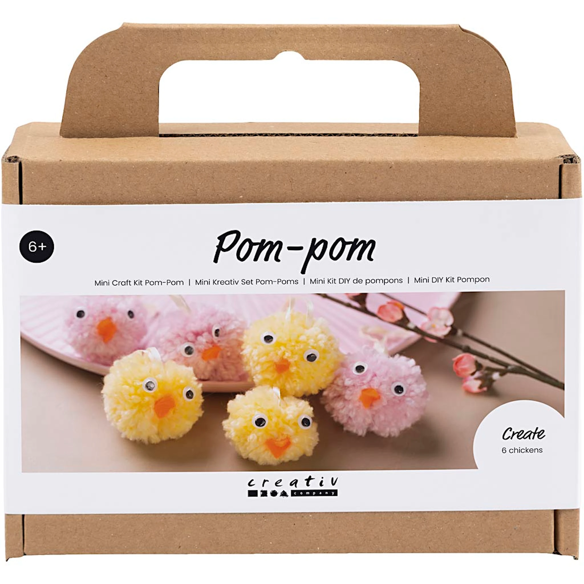 Produktbild för Pysselset - Skapa Kycklingar med Pompom Creativ Company