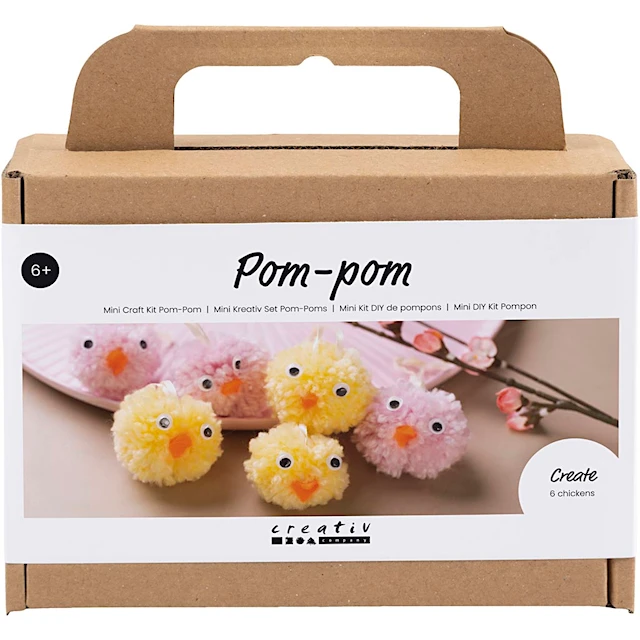 Pysselset - Skapa Kycklingar med Pompom Creativ Company