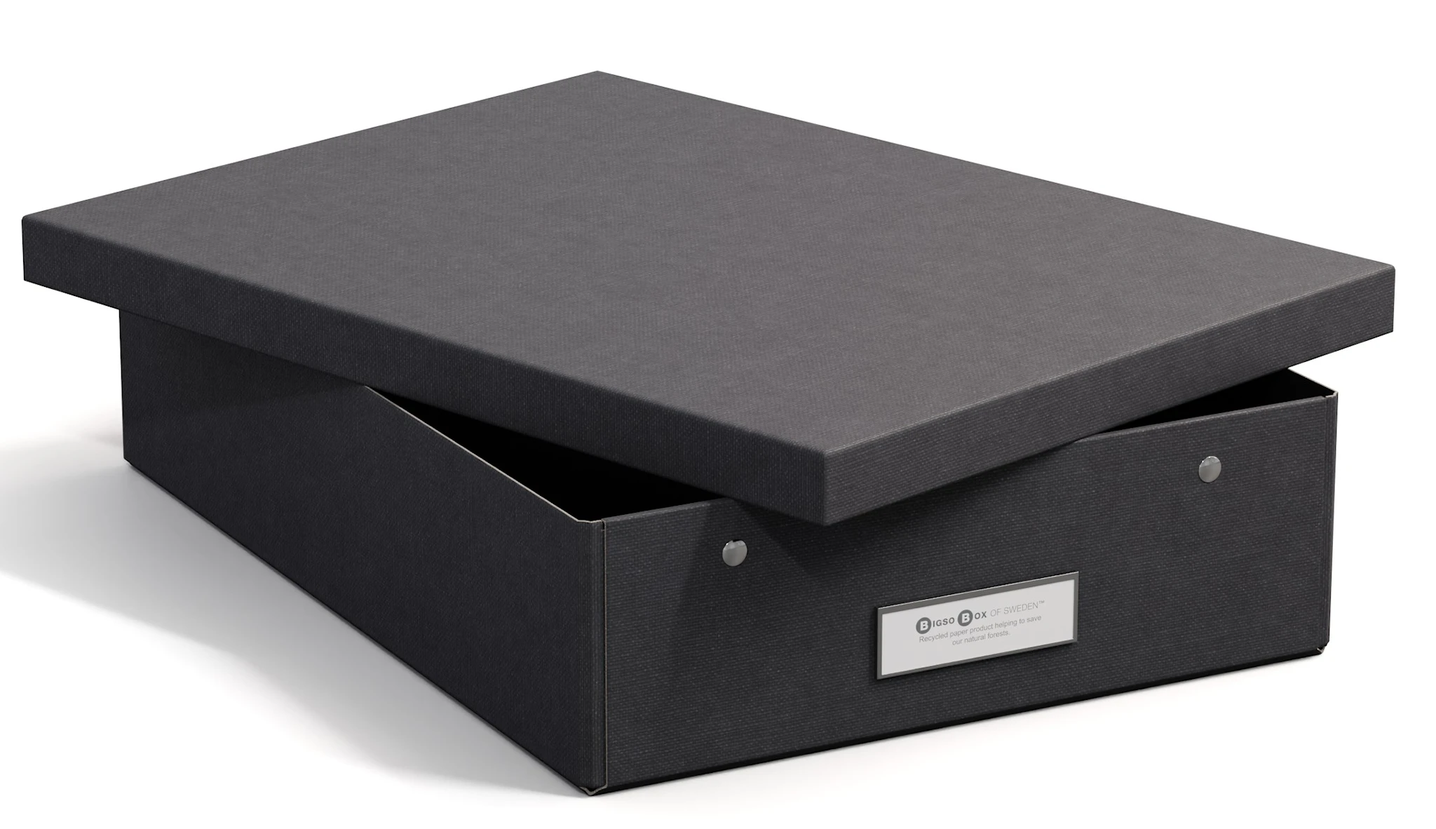 Produktbilde for Oppbevaringsboks Kleo A4 Black Bigso Box of Sweden