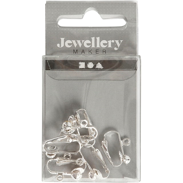 Produktbild 2 för Öronclips med Ögla Silverpläterad 6-pack