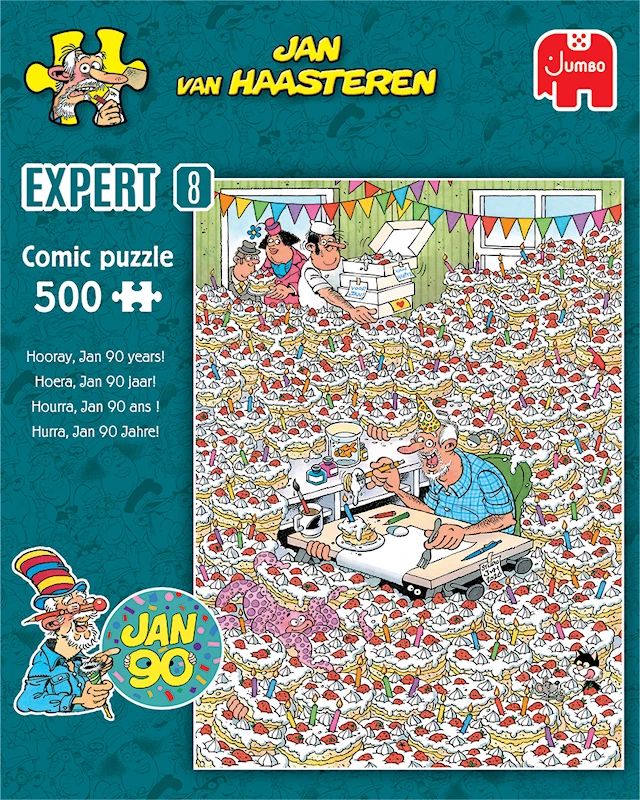 Jan van Haasteren Expert - Hooray, Jan 90 years! Pussel 500 bitar