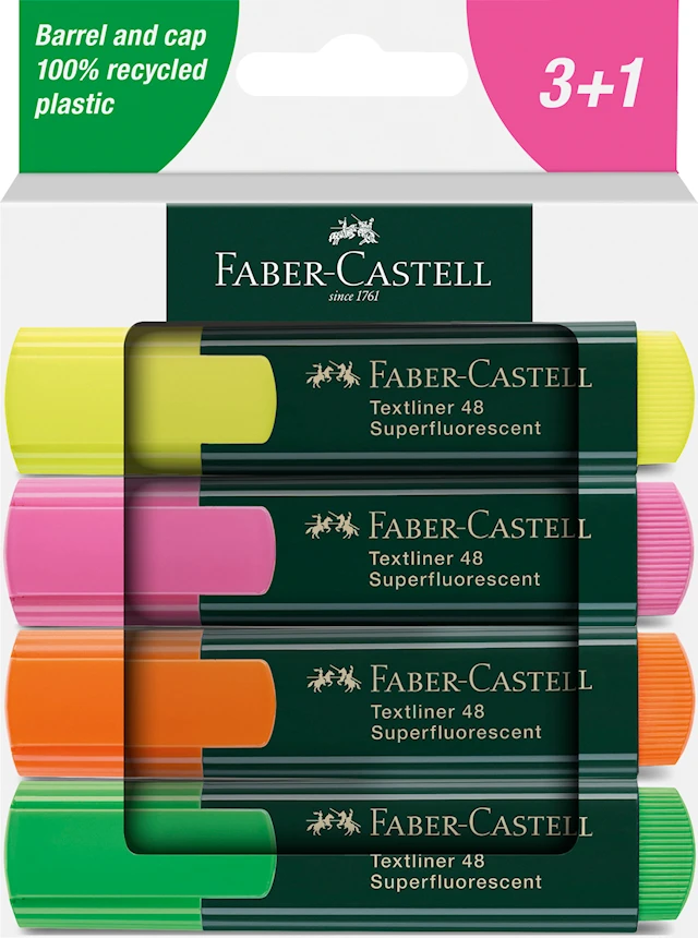 Korostuskynä Highlighter TL 48 4-pack Faber Castell
