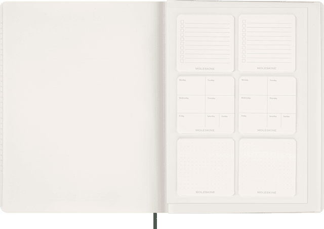 Tuotekuva 2 - Kalenteri 2026 Essential Planner Weekly Vertical XXL Myrtle Green Moleskine