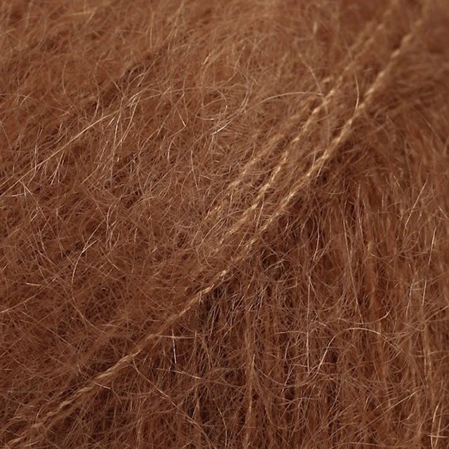 Kid- Silk Garn Mohair Silke 25 g Choklad 35 Drops