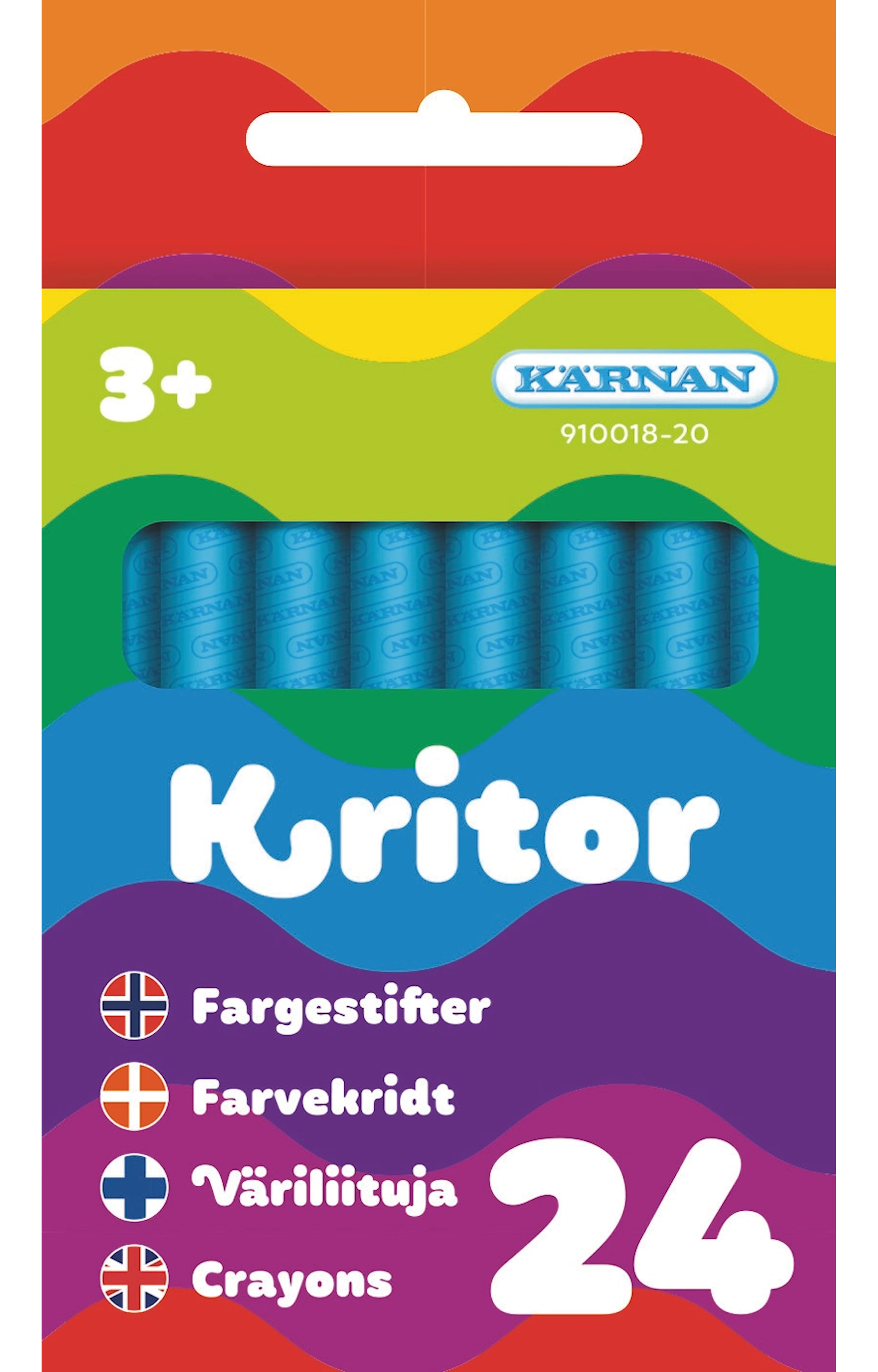 Produktbild för Färgkritor 24-p, Kärnan