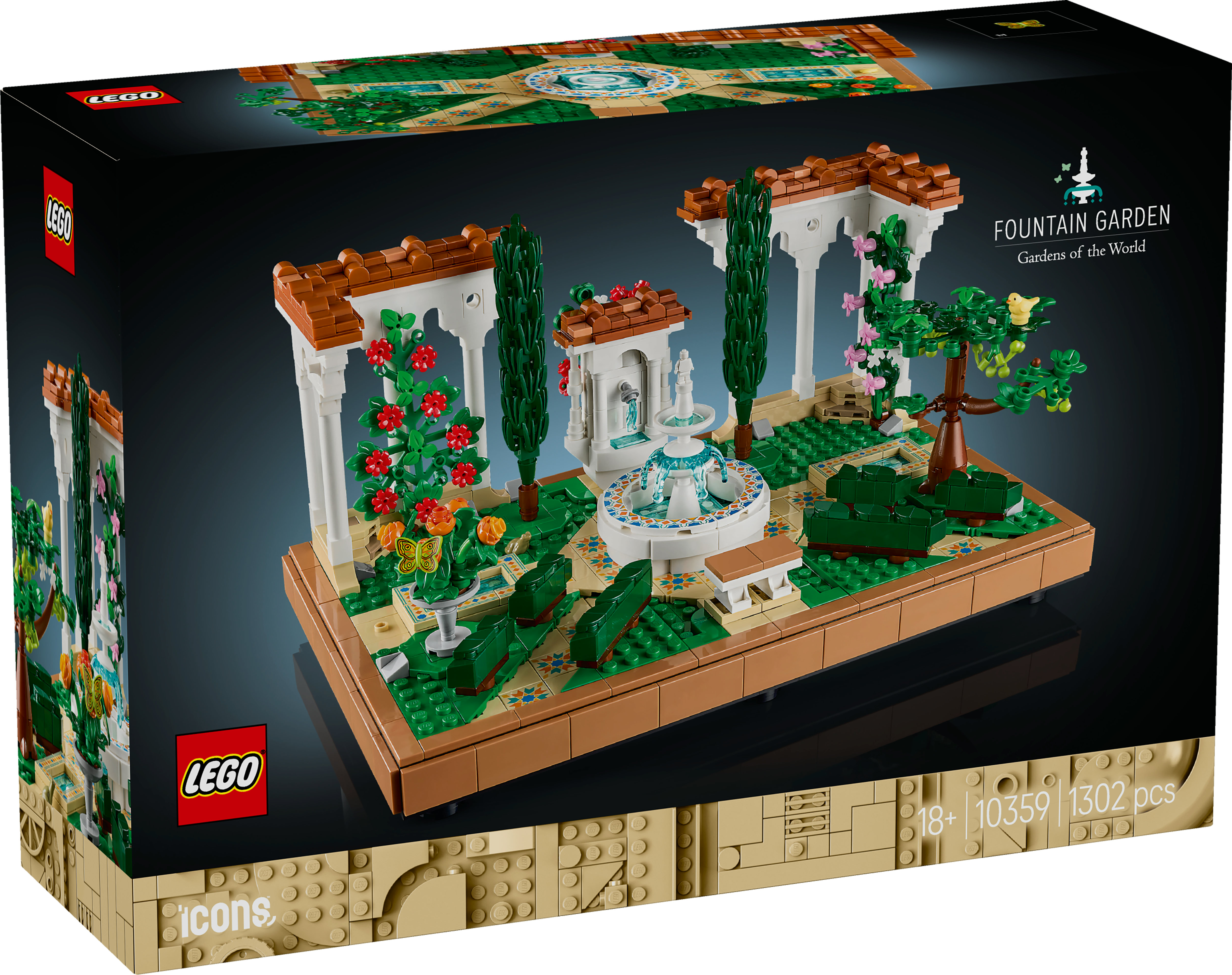 Puutarha ja suihkulähde LEGO® Icons (10359)