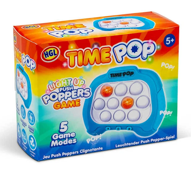 Time Pop Push Popper Game, Blue