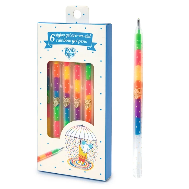 Kynäsetti Rainbow Geelikynät 6 kpl Djeco