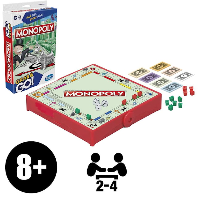 Tuotekuva 2 - Matkapeli Grab & Go Monopoly (SE/FI)