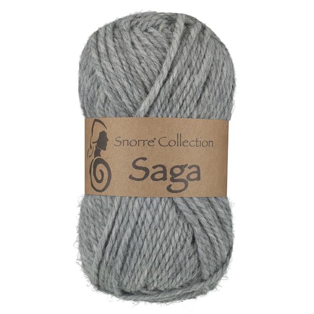 Saga Villa, alpakka-sekoitus 50 g Vaaleanharmaa 413, Viking Snorre