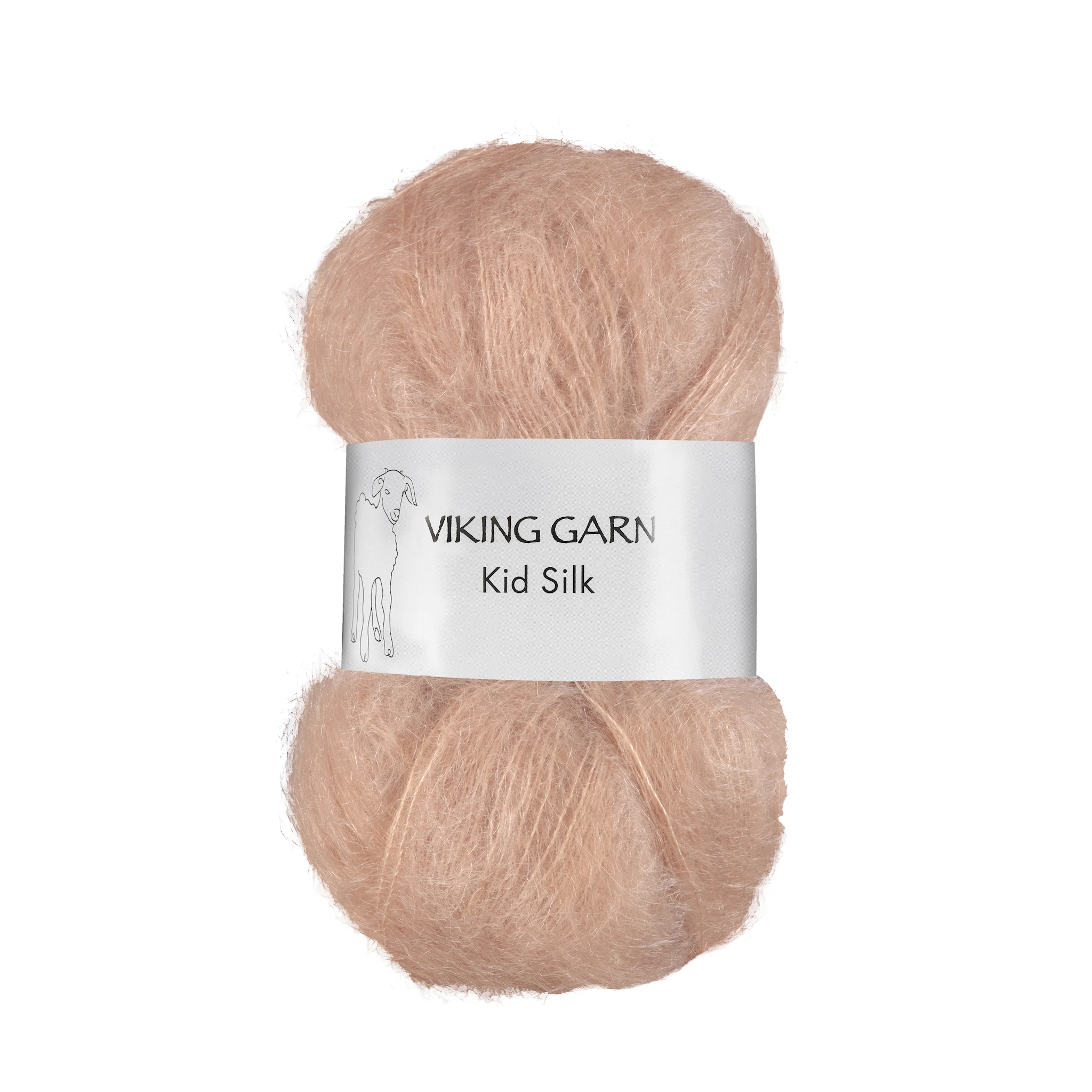 Produktbild för Kid/Silk Garn 25 g Ljus Nougat 366 Viking Garn
