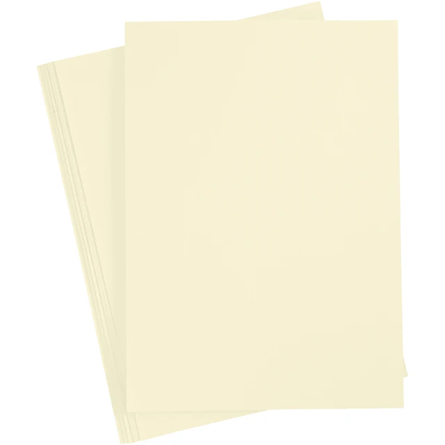 Kartong, A4, ark 210x297 mm, 210 g, pastellgul, 10 ark/ 1 förp.
