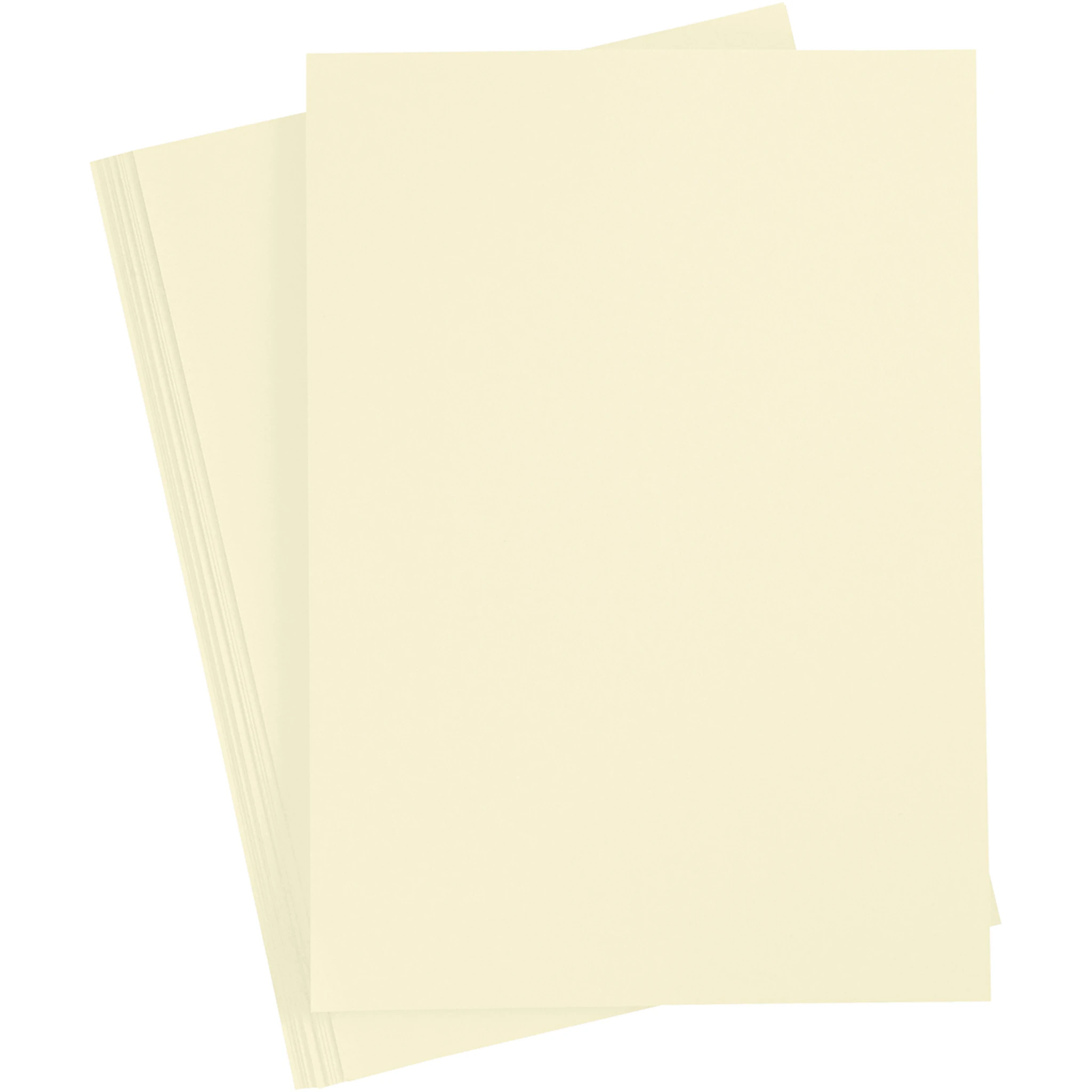 Produktbilde for Kartong, A4, ark 210x297 mm, 210 g, pastellgul, 10 ark/ 1 pk.