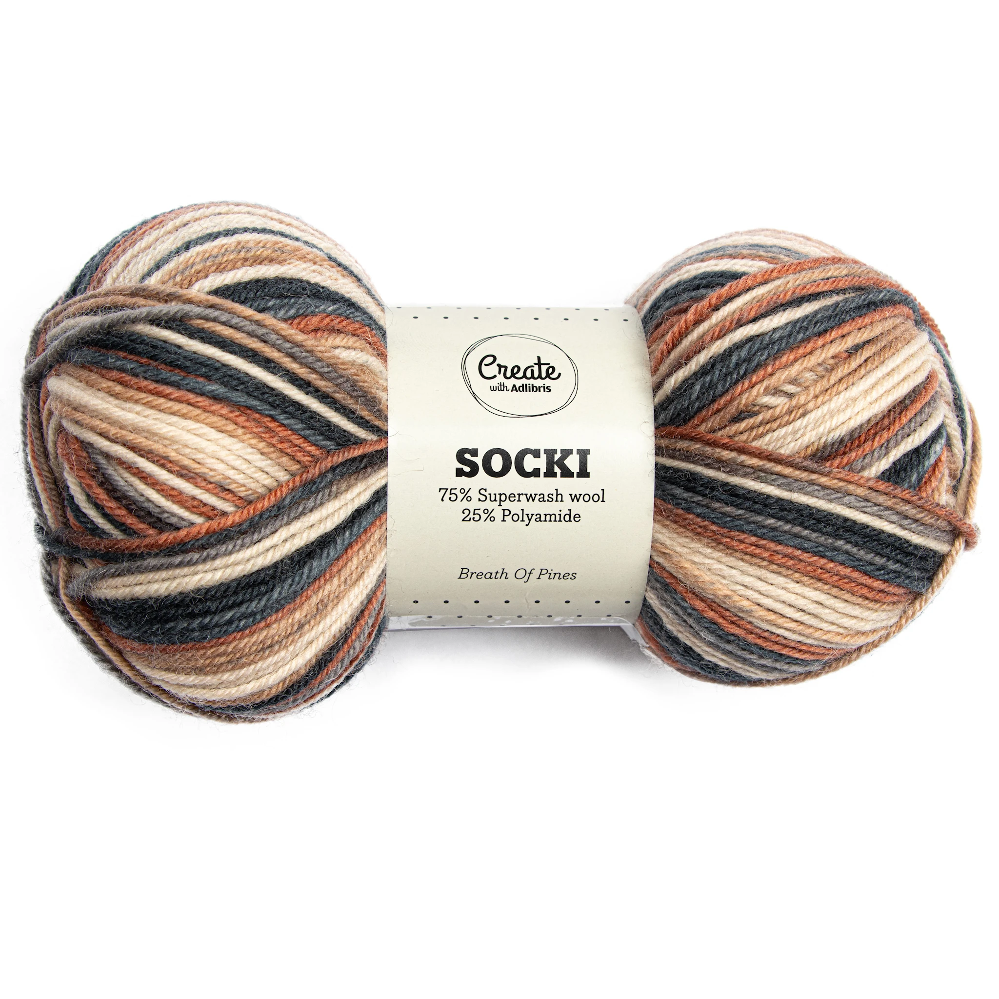 Tuotekuva ille Socki Garn Ullmix 100g Breath of Pines B180 Adlibris