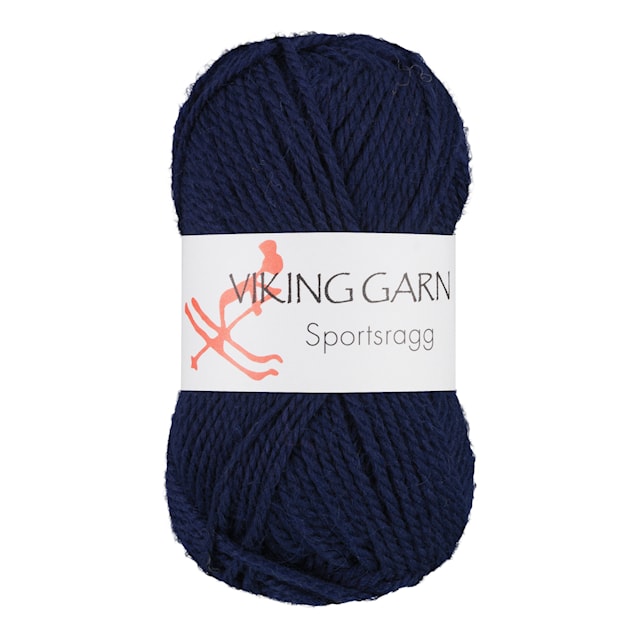 Sportsragg 50 g laivastonsininen Viking Garn