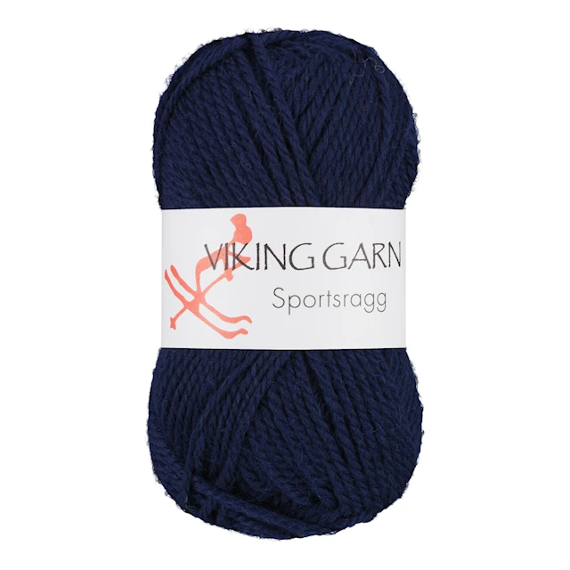 Sportsragg 50 g laivastonsininen Viking Garn