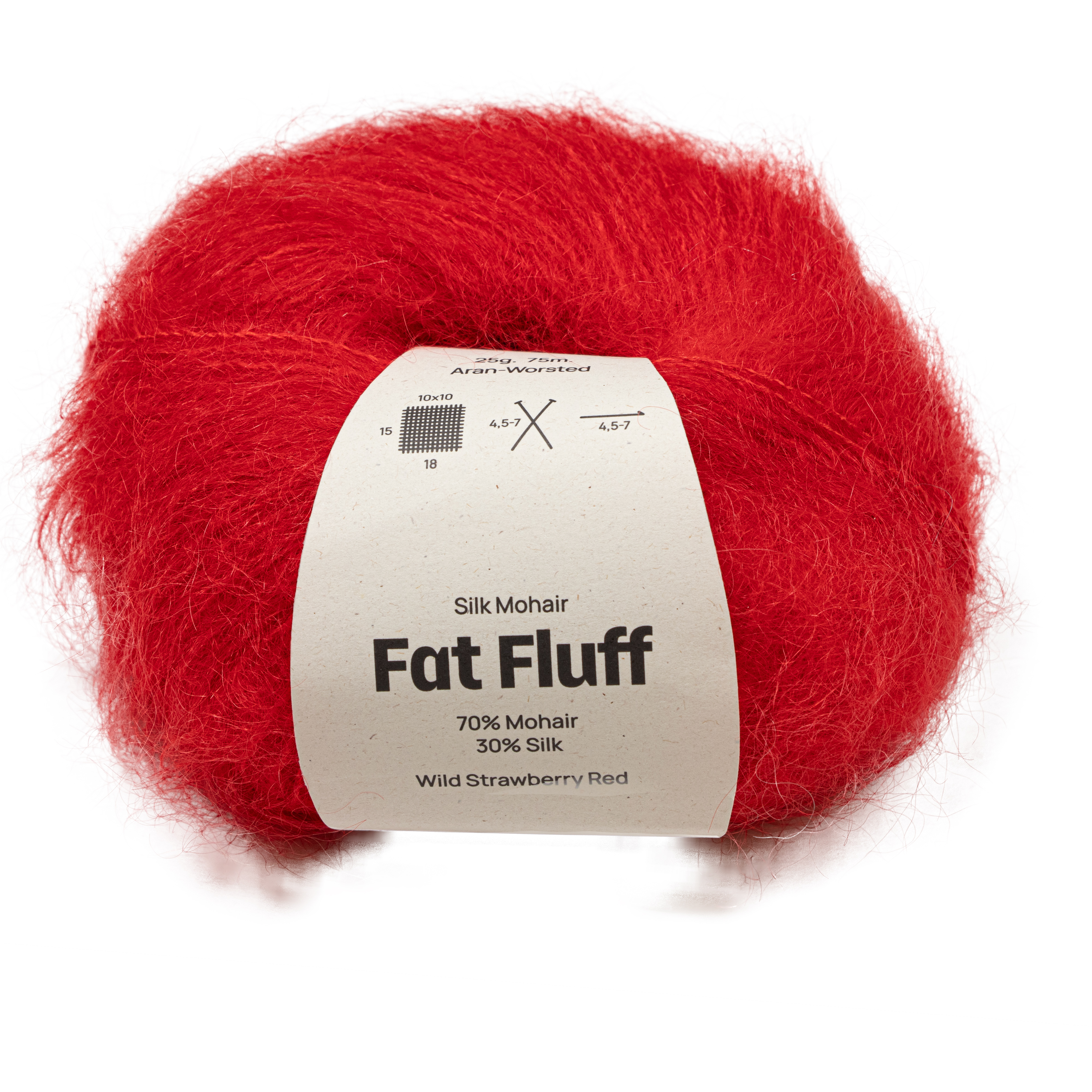 Silk Mohair Fat Fluff 25 gr Wild Strawberry red A797 Adlibris