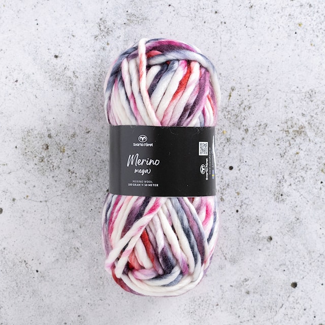 Produktbild 1 för Merino Mega Merino garn 100 gr Berry Delights 407 Svarta Fåret