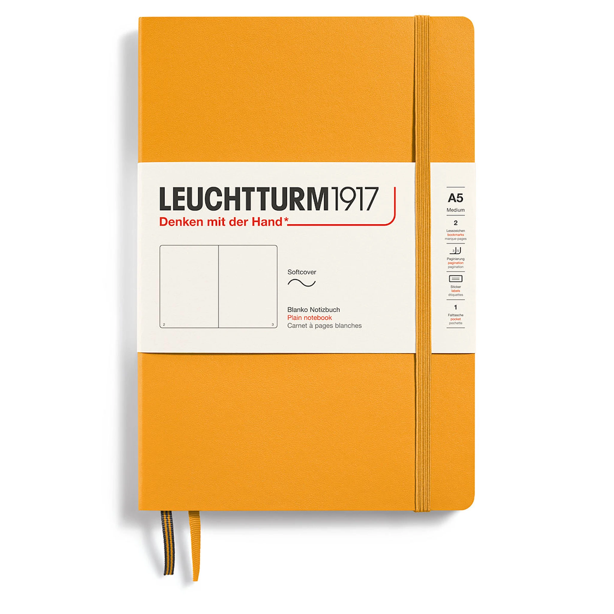 Produktbild för Anteckningsbok A5 Soft Olinjerad Rising Sun Leuchtturm1917