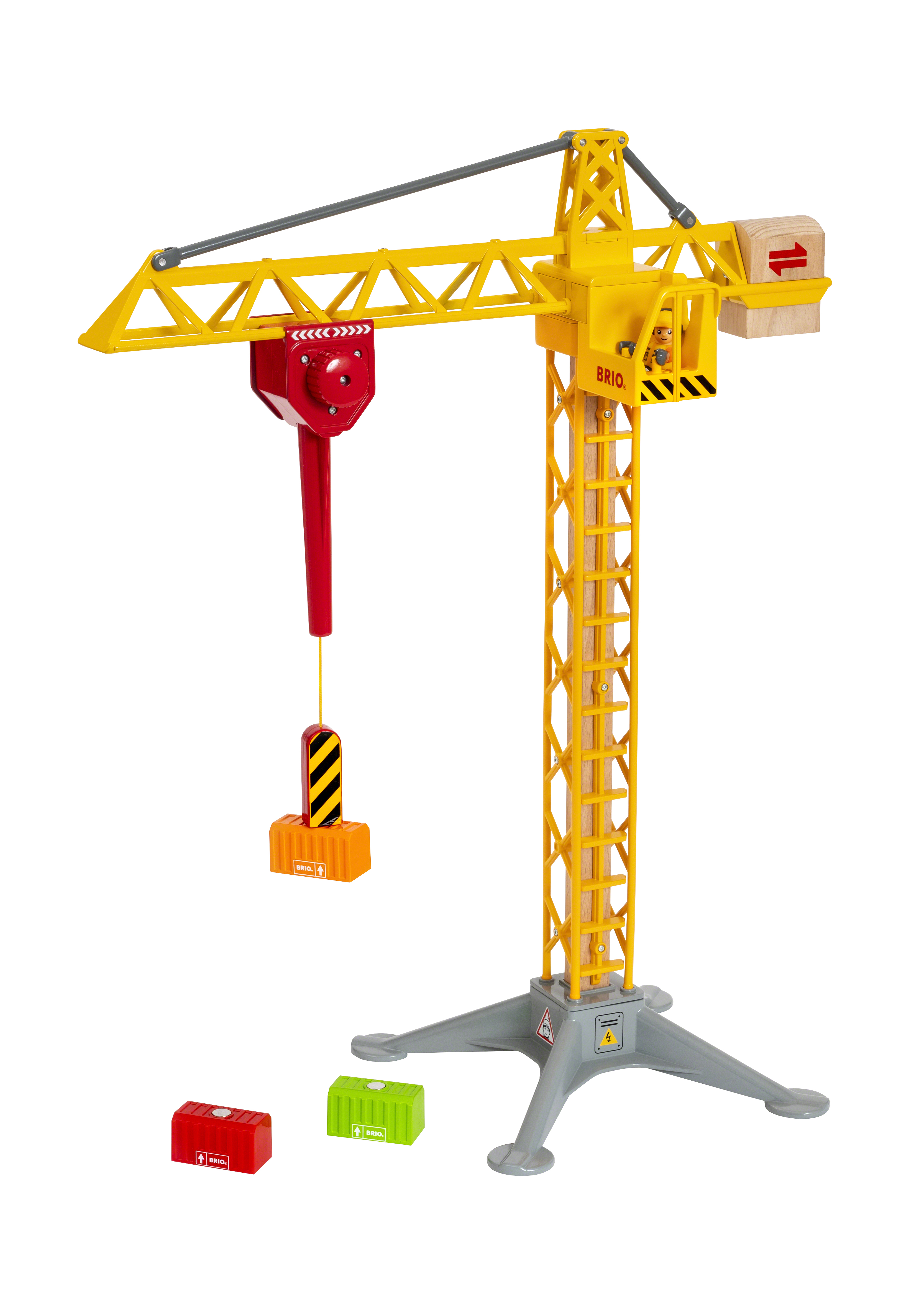 Byggkran med Lampor, Light Up Construction Crane, Brio