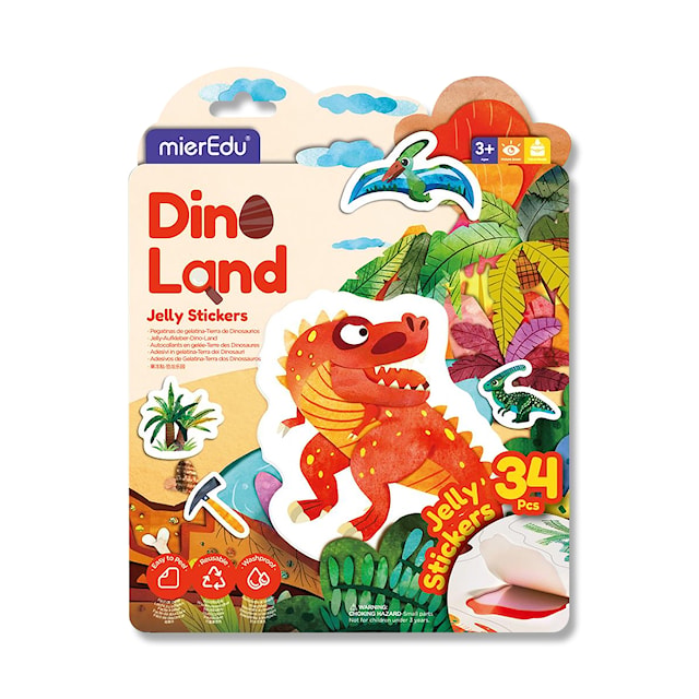 Jelly Stickers Dinosaurukset Uudelleenkäytettävät mierEdu