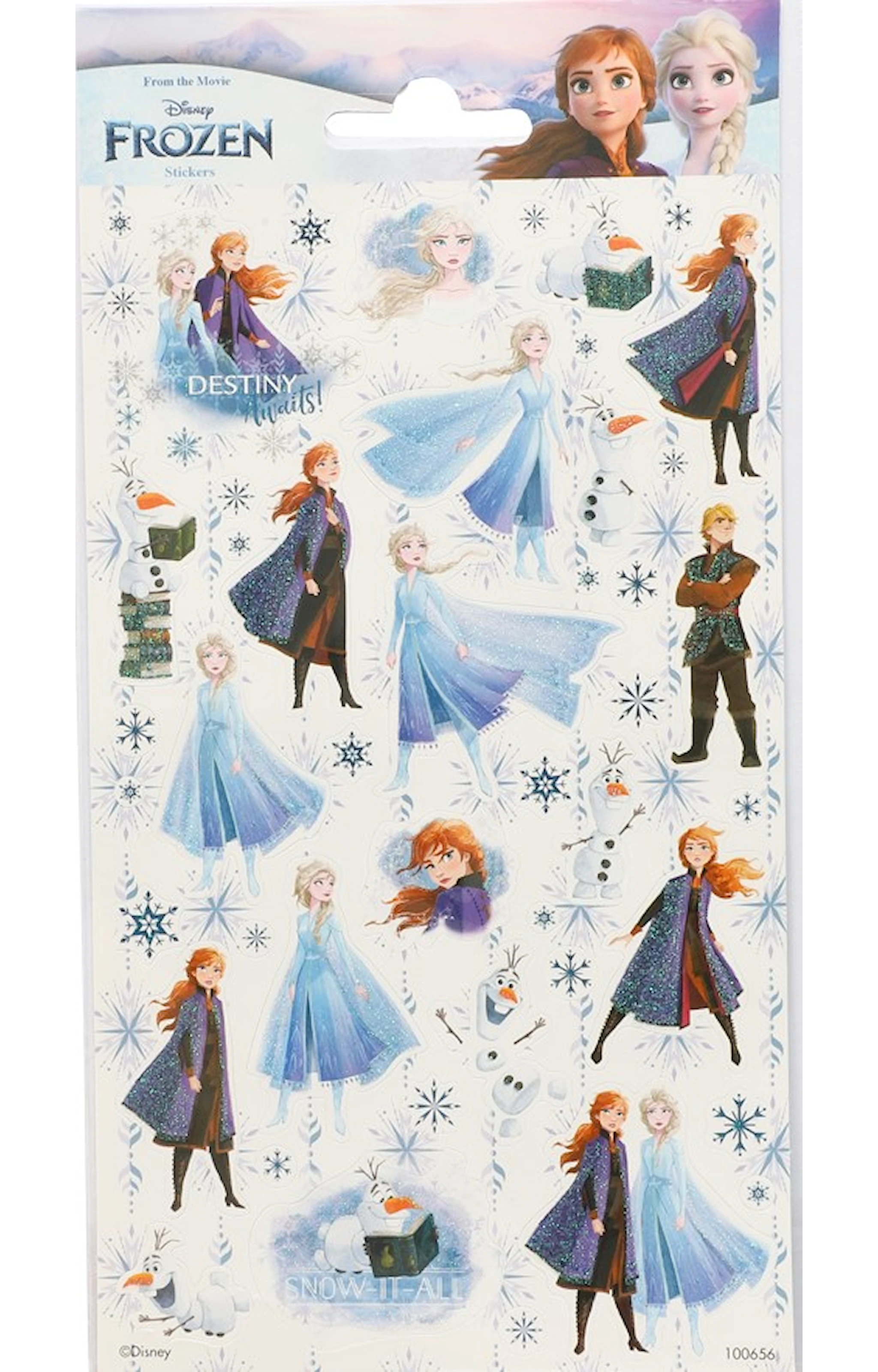 Tuotekuva ille Tarrat Frozen Kimalle 1 arkki