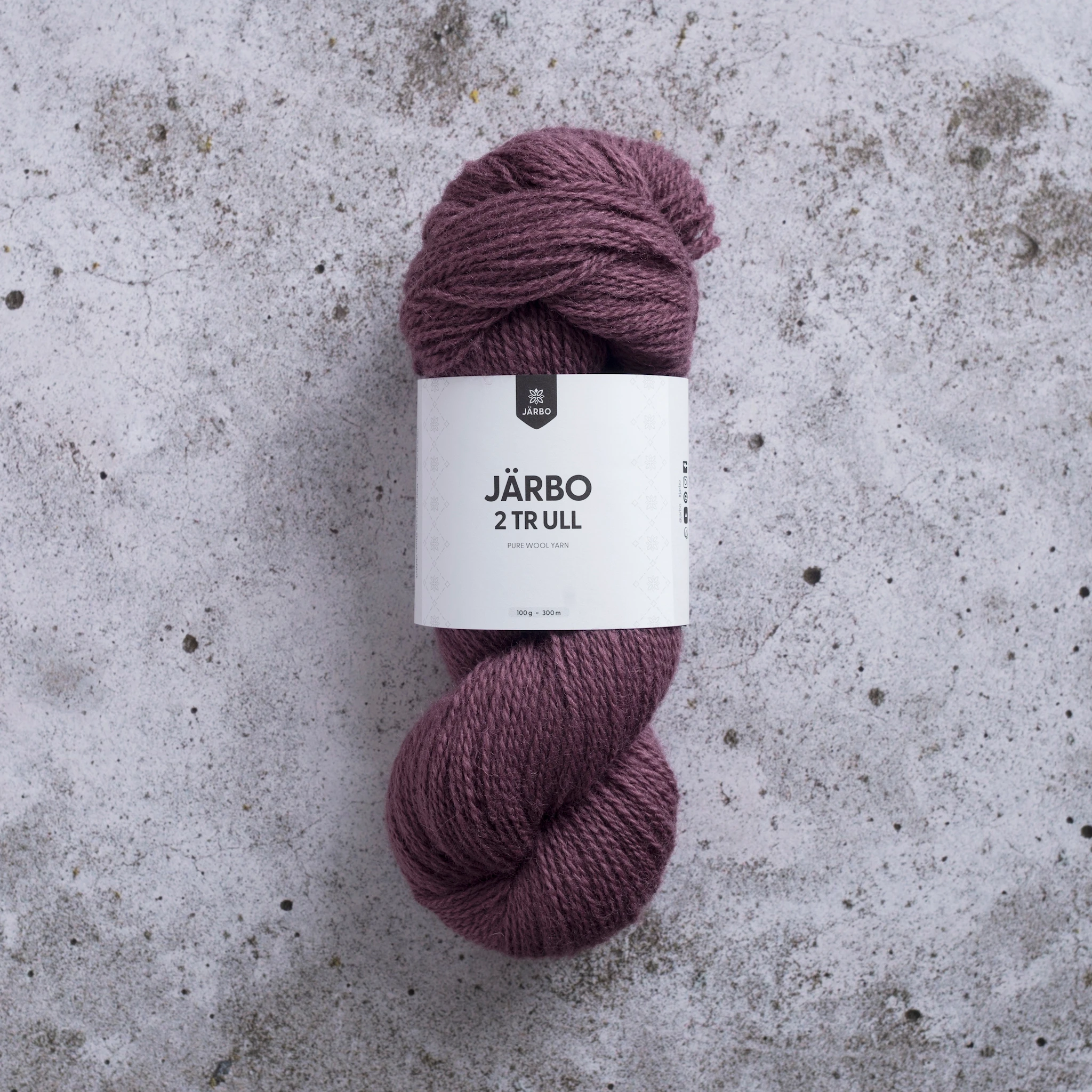 Produktbild för 2tr Ull 100 g Mauve mood Järbo