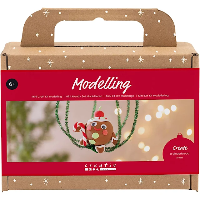 Askartelusetti Mini Muovailu, Piparkakkupoika, värilajitelma, 1 pkk/ 1 pkt