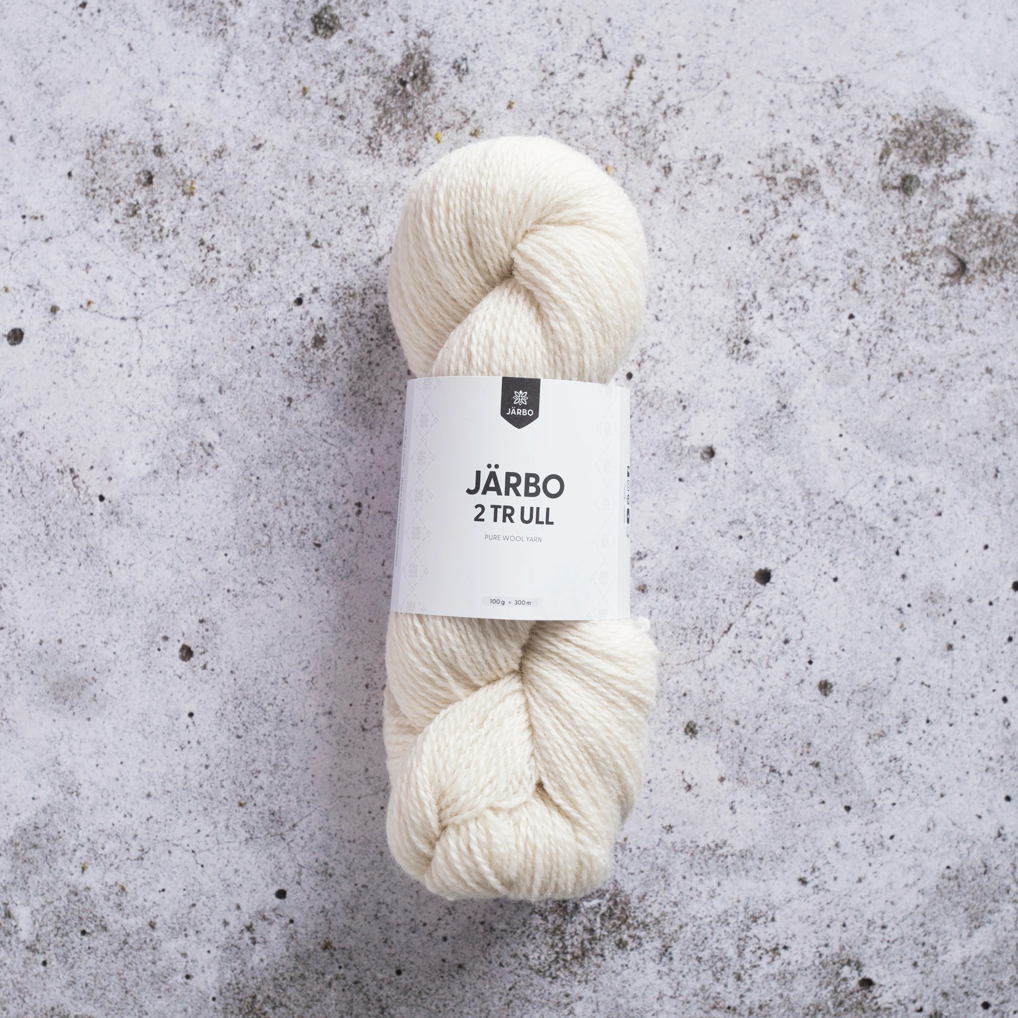Produktbild för 2tr Ull 100 g Natural white Järbo