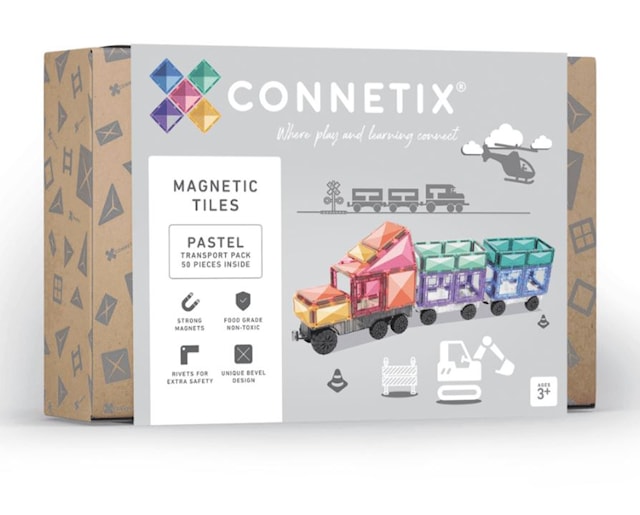 Tuotekuva 1 - Connetix Transport Pastell 50 Delar