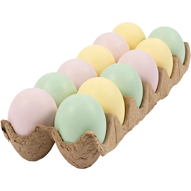 Ägg i pastellfärger 6 cm 12-pack Creativ Company