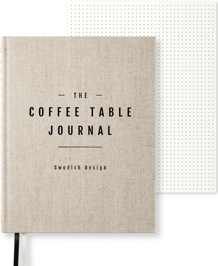 Coffe Table Journal Clean 25,5 x 20 cm Rough Linen 256 sidor Paperstyle