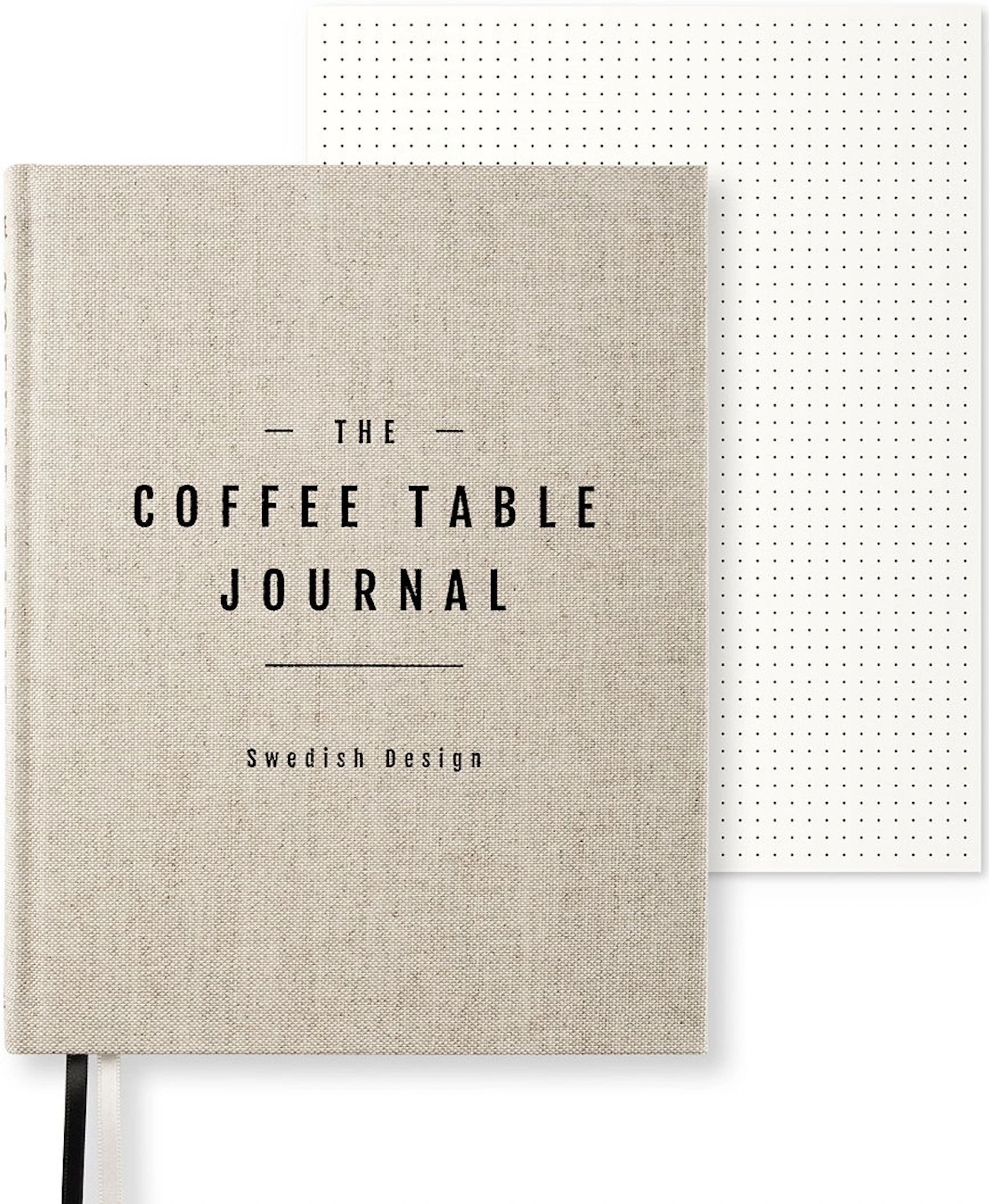 Produktbild för Coffe Table Journal Clean 25,5 x 20 cm Rough Linen 256 sidor Paperstyle