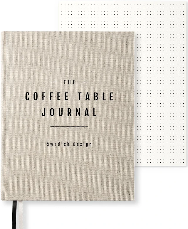 Coffe Table Journal Clean 25,5 x 20 cm Rough Linen 256 sidor Paperstyle