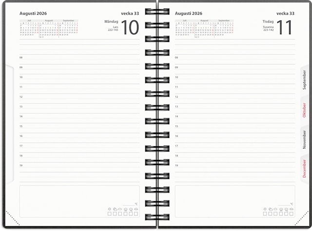Produktbilde 2 for Kalender 2026 Dagbok Svart PP-plast Burde