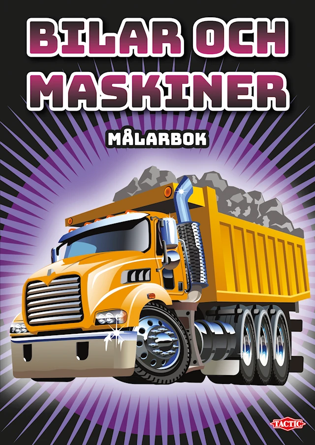 Målarbok Bilar och Maskiner Tactic