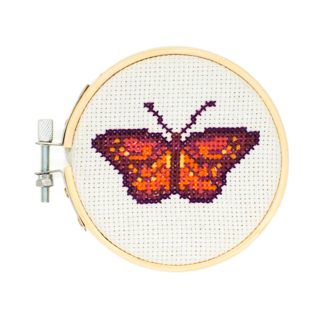 Broderikit Mini Korsstygn Fjäril Kikkerland