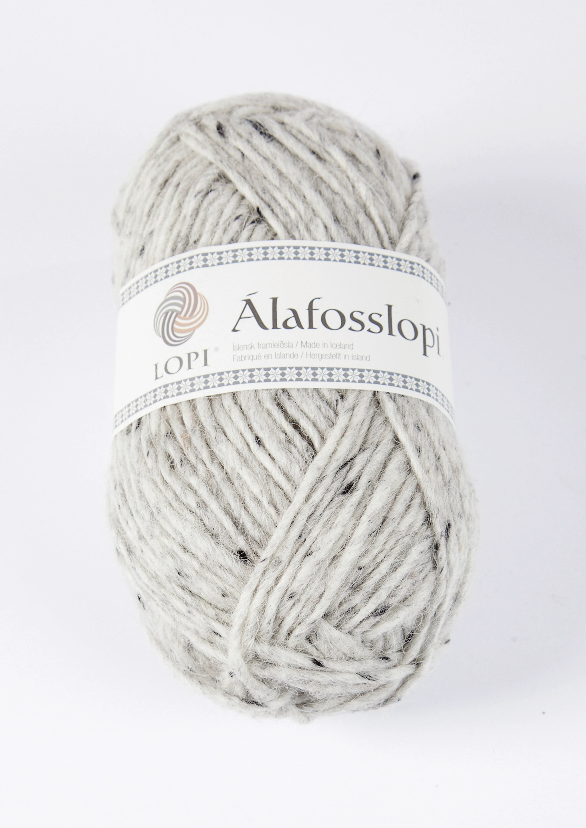 Produktbild för Álafosslopi Garn Ull 100 g Grå tweed Istex (9974)